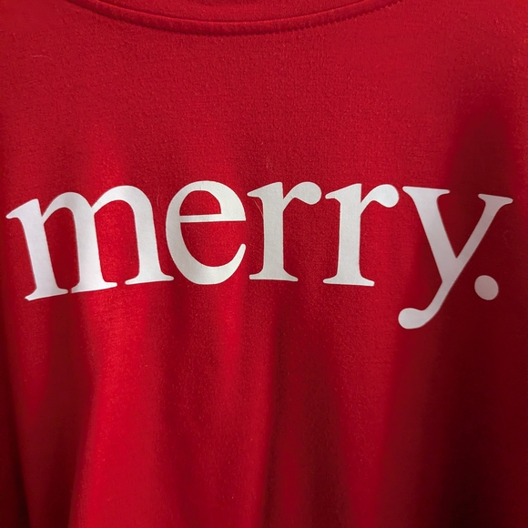 Women's XL Festive Red Crewneck Christmas Spirit Holiday Warm Cozy Baggy EUC - Picture 2 of 5